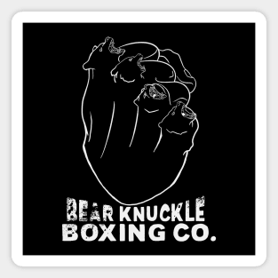 Bear Knuckle Boxing Co. (white on dark colors) Magnet